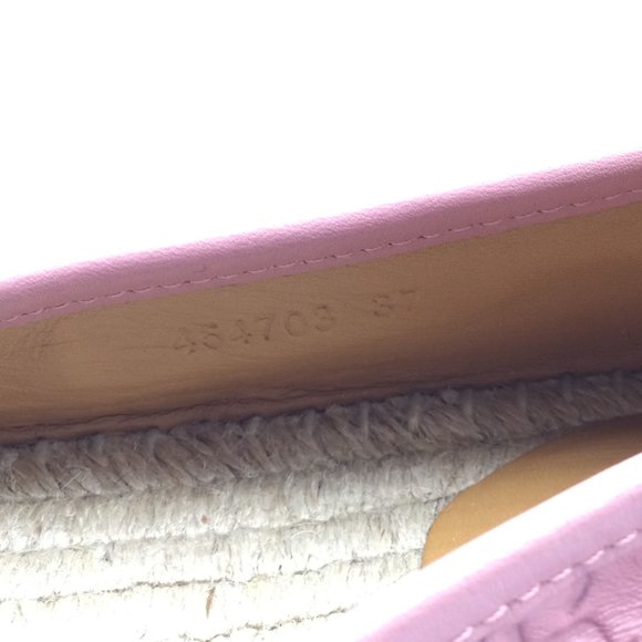 Gucci Guccissima Leather Espadrilles Rose Baby Pink Womens EU 37 US 7 454703 - Picture 12 of 14